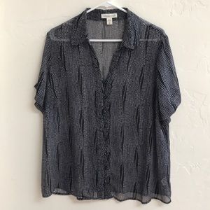 Coldwater Creek 1x/18 Sheer Top